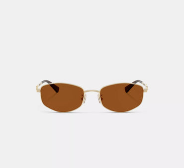 Lentes Coach Mujer Gafas de Sol Metal Narrow Rectangulares