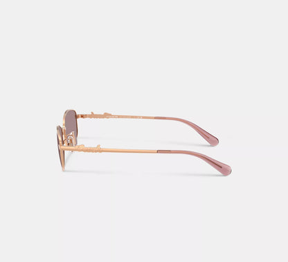 Lentes Coach Mujer Gafas de Sol Metal Narrow Rectangulares