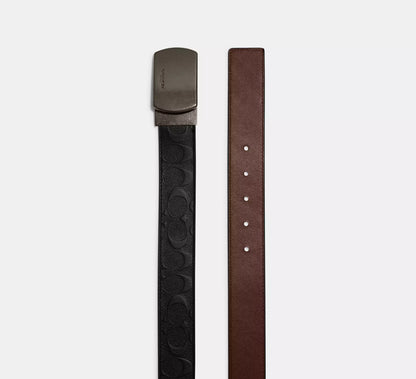 Cinto Coach Hombre Hebilla Reversible Ajustable 38mm Elegante