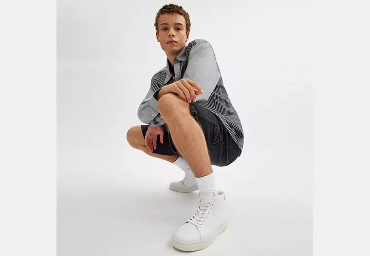 Tenis Coach Hombre High Line High Top Sneakers Casuales Elegantes